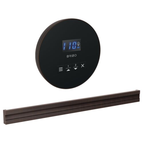 Brizo Mystix 4in Round-Shaped Venetian Bronze Steam Control Kit with Patented Dual Sensor, Programmable Time and Temperature - 8CB-250R-RB