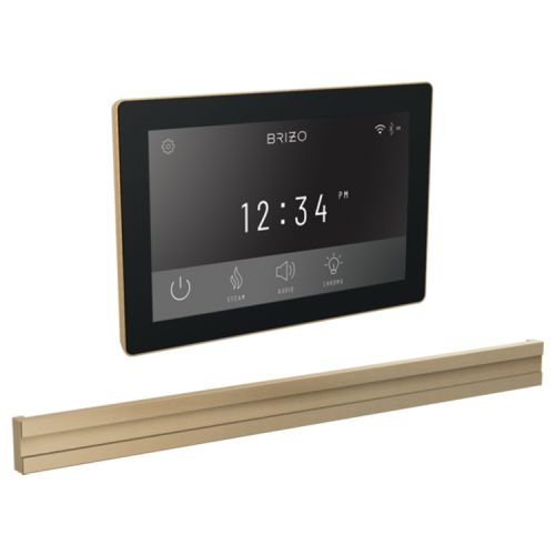 Brizo Mystix Transcendent Lumicoat Luxe Gold Digital Steam Control Kit with Bilateral Steam Head, Built-In WiFi, 12 Presets - 8CB-600S-GL-L