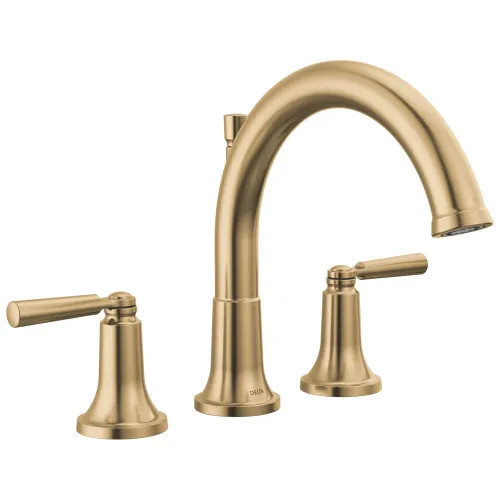 Delta Saylor Roman Tub Faucet Trim, High-Arc Spout, Two Lever Handles, ADA-Compliant, Champagne Bronze - T2735-CZ