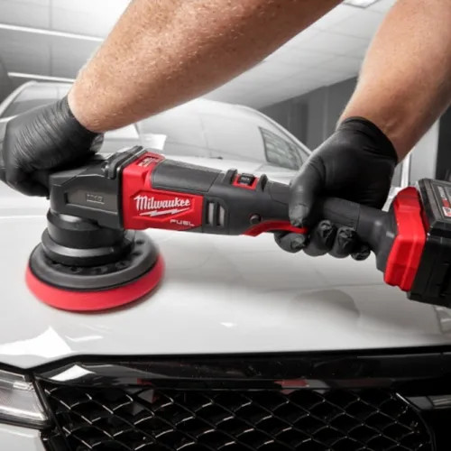 Milwaukee M18 FUEL 21mm Brushless Cordless Random Orbital Polisher Kit with (2) 6.0Ah Batteries, Charger, and Carrying Bag - 2685-22HD