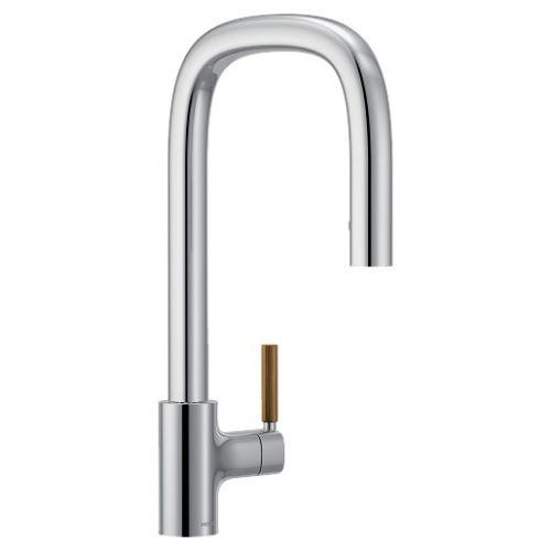Moen Tenon Chrome Single Handle Pull-Down Kitchen Faucet with Four Functions, DuraLock, Swivel Spout, ADA, 1.5 GPM - S74001