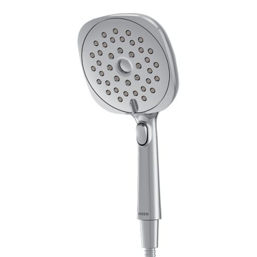 Moen Verso 5in Square Chrome Single-Function Handheld Shower with Infiniti Dial, Magnetix Technology, 2.5 GPM - 220H5 