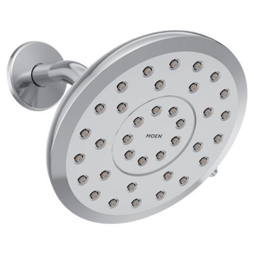 Moen Verso 7in Round Chrome Rainshower Head with Infiniti Dial, 2.5 GPM - 220R7