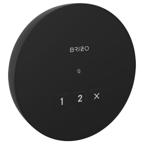 Brizo Mystix 4-1/8in Matte Black Round Exterior Control with LED Indicator - 8CN-220R-BL