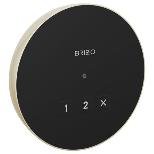 Brizo Mystix 4-1/8in Polished Nickel Round Exterior Control with LED Indicator, Lumicoat Technology - 8CN-220R-PN-L