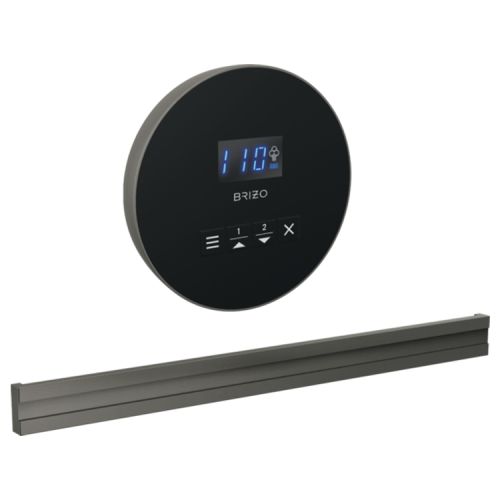 Brizo Mystix 4in Round-Shaped Luxe Nickel Steam Control Kit with Programmable Time and Temperature, Lumicoat Technology - 8CB-250R-NK-L