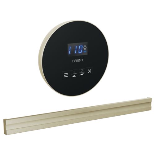 Brizo Mystix 4in Round-Shaped Polished Nickel Steam Control Kit with Programmable Time and Temperature, Lumicoat Technology - 8CB-250R-PN-L
