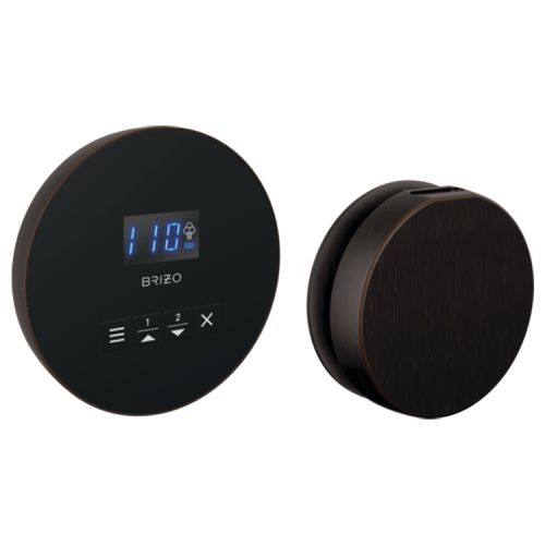 Brizo Mystix 4in Venetian Bronze Round Steam Control and Head, Dual Temperature Sensor Technology - 8CH-250R-RB