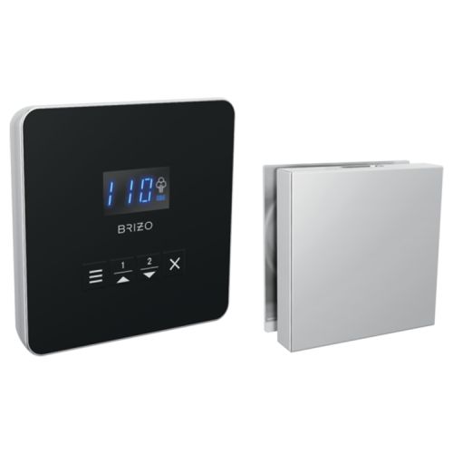 Brizo Mystix Polished Chrome Square Steam Control and Head, Lumicoat Technology, Dual Temperature Sensor Technology - 8CH-250L-PC-L