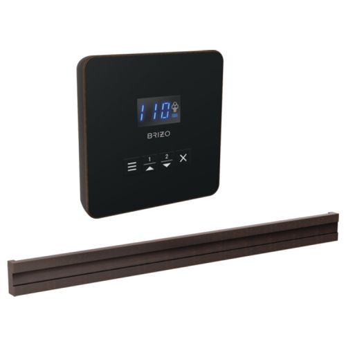 Brizo Mystix Square-Shaped Venetian Bronze Steam Control Kit with Patented Dual Sensor, Programmable Time and Temperature - 8CB-250L-RB