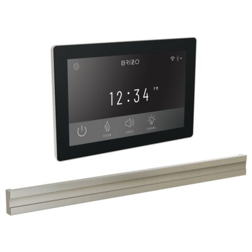 Brizo Mystix Transcendent Lumicoat Brushed Nickel Digital Steam Control Kit with Bilateral Steam Head, Built-In WiFi, 12 Presets - 8CB-600S-BN-L