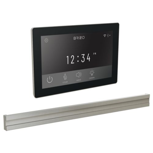 Brizo Mystix Transcendent Lumicoat Luxe Nickel Digital Steam Control Kit with Bilateral Steam Head, Built-In WiFi, 12 Presets - 8CB-600S-NK-L