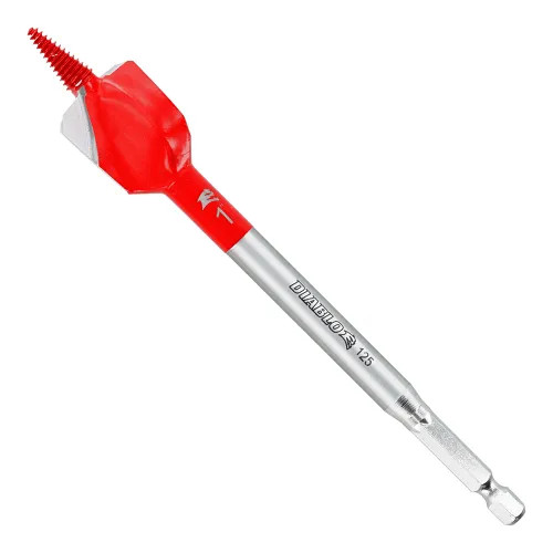 Diablo Demo Demon 1in x 6in Spade Bit with 1/4in Hex Shank for Nail-Embedded Wood - DSPD4050