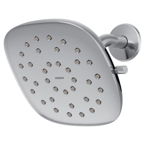 Moen Verso 7in Square Chrome Rainshower Head with Infiniti Dial, 2.5 GPM - 220R5