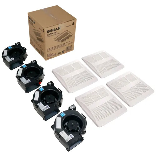 Broan-NuTone LOPROFILE DC SERIES Lo-Profile DC Series 50-80-100 Selectable CFM Ventilation Fan with Humidity Sensing, 0.4-0.9-1.2 Sones - LP510RF