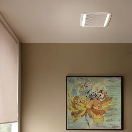 Broan-NuTone Ultra Green Ceiling Bathroom Exhaust Fan with LED Light, 50 CFM - XB50L1
