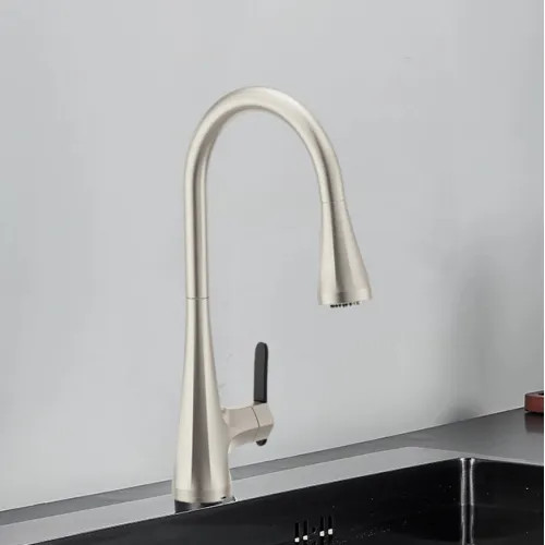 Moen Sinema Spot Resist Stainless Single-Handle High-Arc Pulldown Kitchen Faucet with 3-Water Filter Function Spray Wand, WaterSense, PowerClean, ADA-Compliant, 1.5 GPM - FS7235SRS