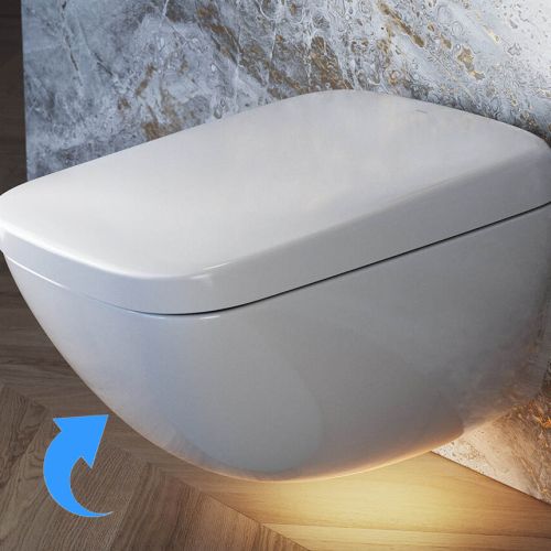 TOTO NEOREST Cotton White Bowl Unit for WX1 Dual Flush 1.2 or 0.8 GPF Wall-Hung Toilet, Skirted Design, Night Light, Auto-Flush -  CT9538CEFG#01 