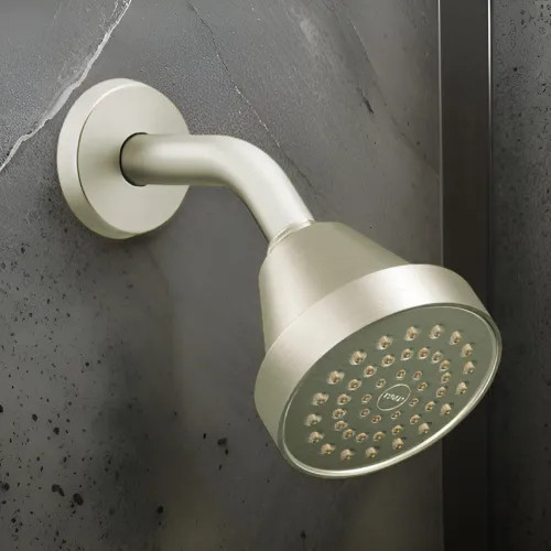 Moen Align 3-5/8" Single-Function Round Showerhead with WaterSense Certification, Eco-Performance, Full Spray, 1.5 GPM, Brushed Nickel- 6399EP15BN