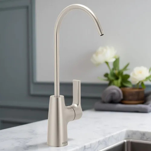 Moen SIP Transitional Single-Handle High Arc Beverage Faucet, Metal, Lever Handle, 1.5 GPM, Spot Resist Stainless - F7620SRS