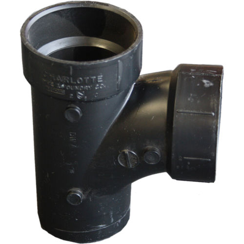 2-inch ABS Street Tee, ABS Construction, Black Finish