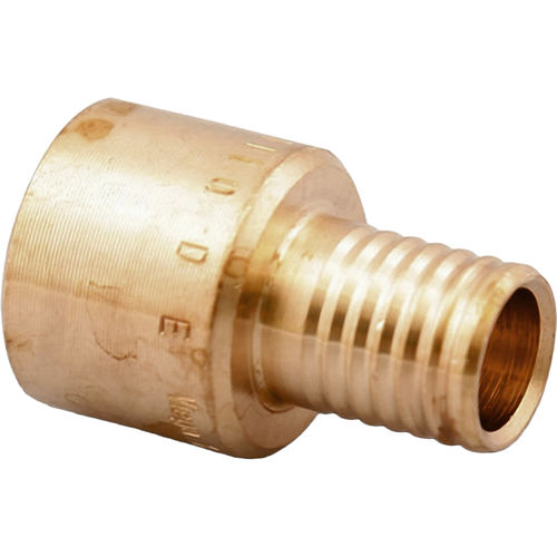 3/8 Inch PEX to 1/2 Inch Copper Male Adapter, Brass Construction