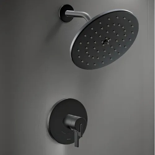 Moen CIA 10" Raincan Shower Faucet, Lever Handle, Single Function, M-Core 4, Thermostatic Cartridge, 1.75 GPM, Matte Black - UT4362EPBL