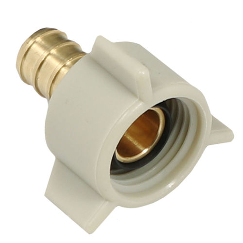 PXFES12 1/2" BRASS PEX FEMALE SWIVEL BRASS CRIMP x PLASTIC NUT