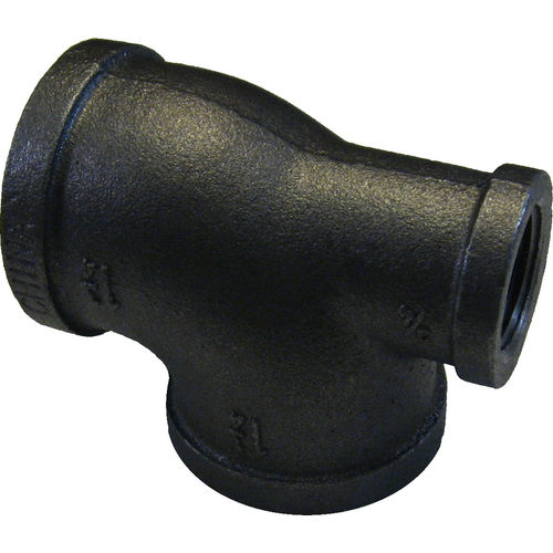 1-1/4"x3/4"x1-1/4" Black Iron Tee
