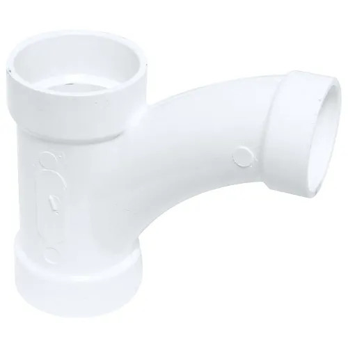 2" x 2" x 1-1/2" PVC Tee/Wye Combo, Reducing DWV (Drain Waste and Vent) - Hub