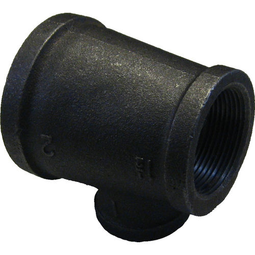 2"x1-1/2"x1" Black Iron Tee