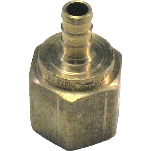 3/8" x 1/2" PEX Female Adapter, Brass Construction