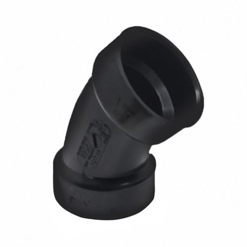 4" ABS DWV (Drain Waste and Vent) 45-Degree Elbow - Hub x Hub