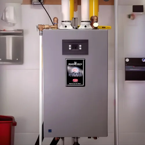 Bradford White Infiniti L Natural Gas Tankless Water Heater w/ Built-in Recirculating Pump, 8.7GPM, Digital Control, 199,000 BTU, 120V - RTG-L-199-N1