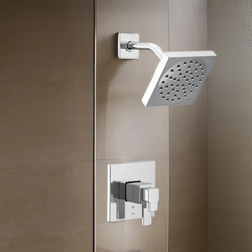 Moen 90 Degree Eco-Performace Rainshower Faucet, Lever Handle, Single Function, M-Core 4, Thermostatic Cartridge, 1.75 GPM, Chrome - UTS4715EP