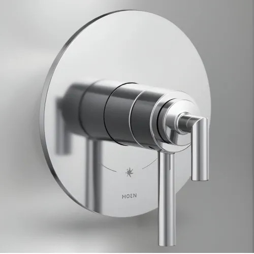 Moen Arris Valve Only Trim w/ Flow Control and Temperature Adjust, Lever Handles, M-Core 4, Thermostatic Cartridge, 1.75 GPM, Chrome - UTS42001