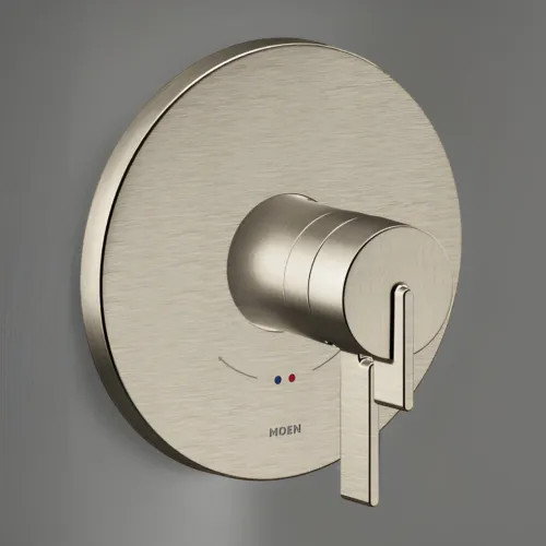 Moen CIA Two-Handle Valve Only Trim w/ Flow Control and Temperature Adjust, Lever Handle, M-Core 4, Thermostatic Cartridge, Brushed Nickel - UT4361BN