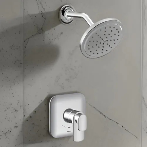 Moen Rizon 6-3/4" Raincan Shower Faucet, Single Function, Lever Handles, M-Core 4, Thermostatic Cartridge, 1.75 GPM, Chrome - UT4812EP