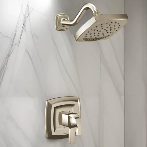 Moen Voss 6" Raincan Shower Faucet, Lever Handles, Single-Function, M-Core 4, Thermostatic Cartridge, 1.75 GPM, Polished Nickel - UT4692EPNL