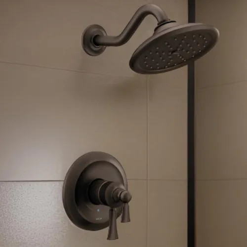 Moen Wynford 7" Raincan Shower Faucet, Lever Handle, Single Function, M-Core 4, Thermostatic Cartridge, 1.75 GPM, Oil Rubbed Bronze - UT45502EPORB