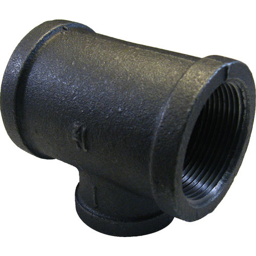 1-1/2"x1-1/2"x1" Black Iron Tee