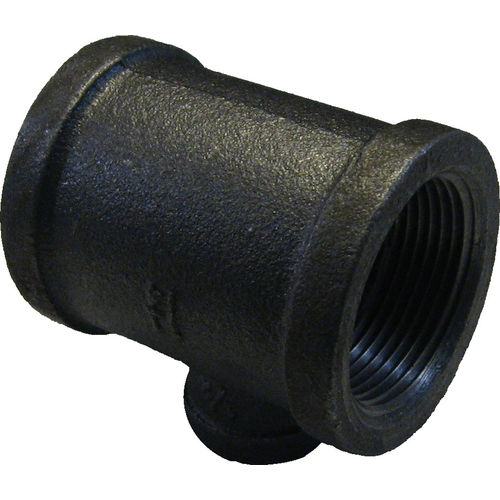 1-1/2"x1-1/4"x1-1/4" Black Iron Tee