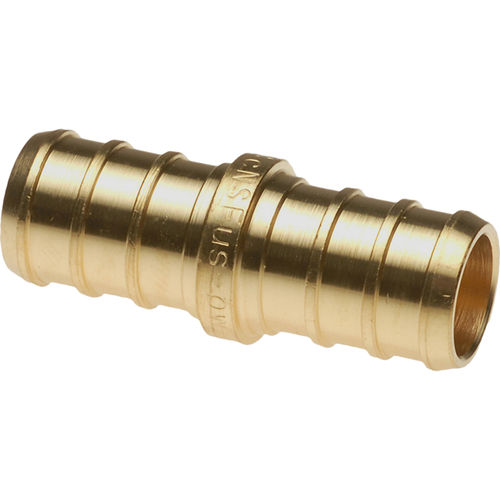 3/8 Inch PEX Coupling, Brass Construction