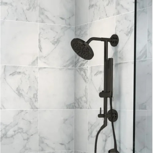 Moen 6-3/4" Single-Function Round Rain Showerhead with Immersion Technology, Eco-Performance, Self-Pressurizing, 1.5 GPM, Matte Black - S176EP15BL