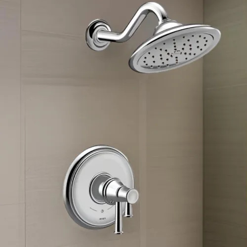Moen Belfield 7" Raincan Shower Faucet, Lever Handle, Single Function, M-Core 4, Thermostatic Cartridge, 1.75 GPM, Chrome -UT4312EP