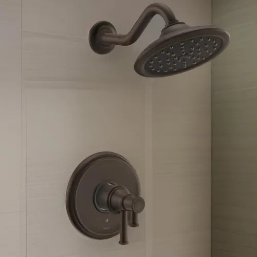 Moen Belfield 7" Raincan Shower Faucet, Lever Handle, Single Function, M-Core 4, Thermostatic Cartridge, 1.75 GPM, Oil Rubbed Bronze - UT4312EPORB