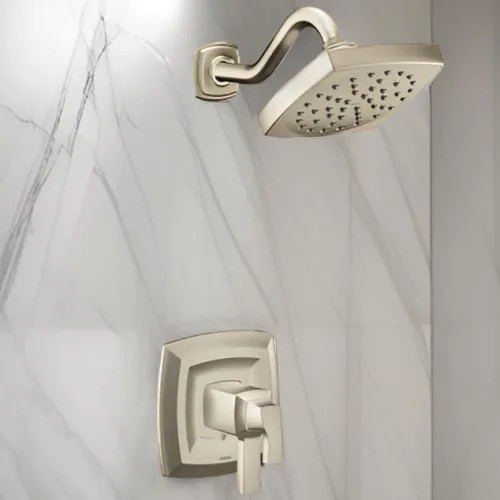 Moen Voss 6" Raincan Shower Faucet, Lever Handles, Single-Function, M-Core 4, Thermostatic Cartridge, 1.75 GPM, Brushed Nickel - UT4692EPBN