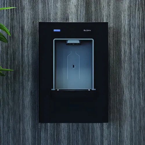 Sloan DropSpot On-Wall Bottle Filler Station, Filtered, Black - DRS100-FIL-UNREF-BLK (33820054)