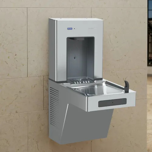 Sloan DropSpot On-Wall Bottle Filler Station, Filtered, Chilled, Stainless - DRS110-FIL-REF-SS (33820005)