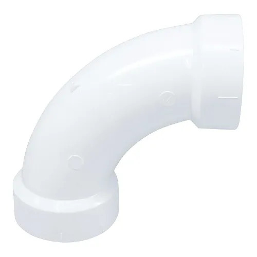 1-1/2" PVC Long Sweep 90-Degree Elbow DWV (Drain Waste and Vent) - Hub